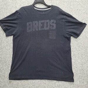 Jordan Brand Mens BREDS 23 Graphic T-Shirt Black Short Sleeve XL